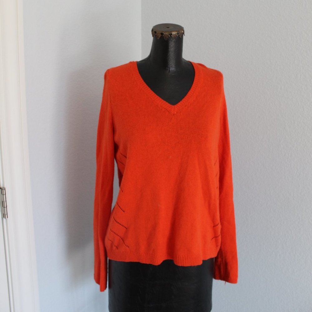 Anthropologie Orange Sweater